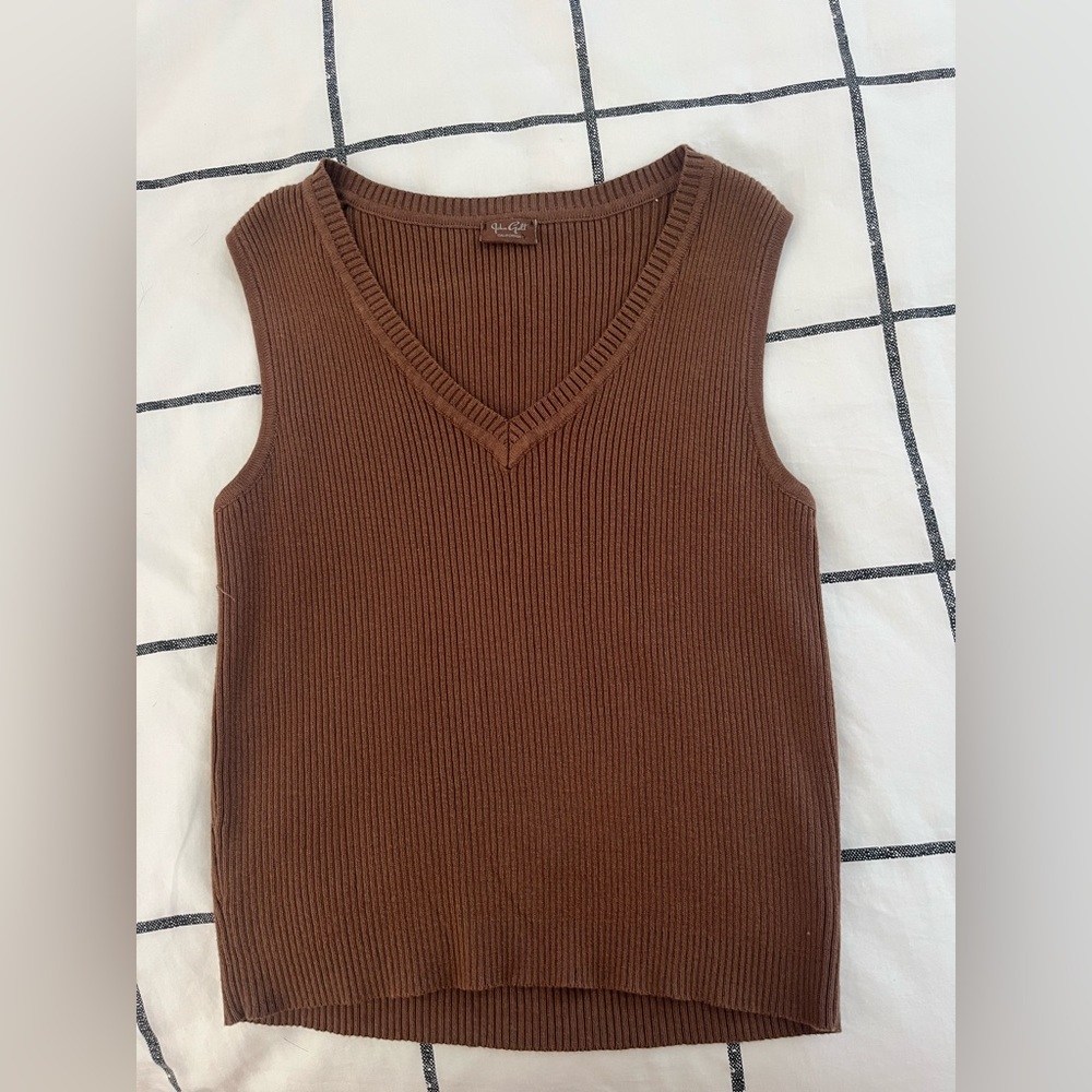 NEVER WORN john galt brown sweater vest